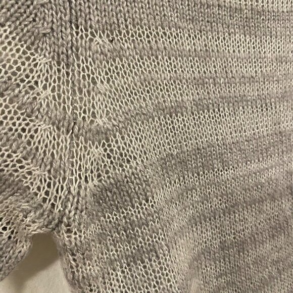 Anthropologie Moth Twin Shadows Gray Striped High Neck Sweater Size M - Picture 5 of 8